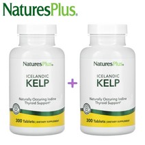 (1+1) 네이처스플러스 켈프 KELP 다시마 추출물 필수 미네랄 요오드 아이오딘 알팔파 300정 2팩