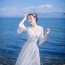 셀프 웨딩 드레스 신부 예복 롱 원피스