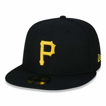 뉴에라 남성 피츠버그 파이어리츠 블랙 게임 어센틱 컬렉션 온필드 59FIFTY 장착 모자 사이즈
