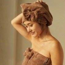 리본 헤어타올 머리 샤워 수건 드라이캡 타월 살롱, 쿠팡 에이티제이 커피, 쿠팡 에이티제이 본상품선택