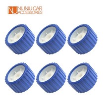 보트 트레일러 6PCS EVA + PP 5 인치 블루 마린 립 흔들림 롤러 8MM 보어 소프트 샤프트 부품, 한개옵션0