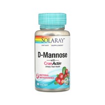 솔라레이 디만노스 디마노스 크랜액틴 60 베지캡슐 D-Mannose CranActin 비타민C Cranberry, 60정, 1개