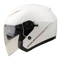 MT 헬멧 BOULEVARD GLOSSY PEARL WHITE, M
