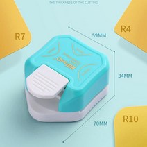 *씨에이지몰* 3in1 멀티앵글 코너라운더 R4 R7 R10 커터 펀치 3방향 *WVJ595EA, 블루 UK00269