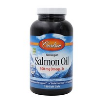 [Carlson Labs] 칼슨 랩스 노르웨이 연어오일 500 mg 오메가3 180 소프트젤