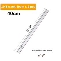 티트랙 T트랙 슬라이더 프로파일 목공 게이지300-500mm 유형 19 알루미늄 132, 400mm x 2개
