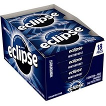 이클립스 Eclipse Gum 리글리 윈터프로스트 무설탕 껌 18개입 8팩, 1개