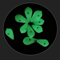 푸른바다피싱 야광봉돌 실리콘코팅 물방울형 야광추 축광 쭈꾸미 문어 갑오징어 채비