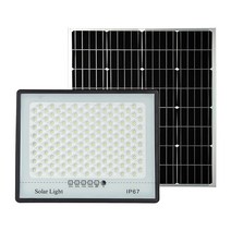 태양광 솔라라이트 야외 정원등 LED 방수 고출력 솔라센서등 가로등  리모컨, 100W