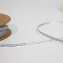 리본벨리 슈퍼금사리본 3mm, 38m, 은색