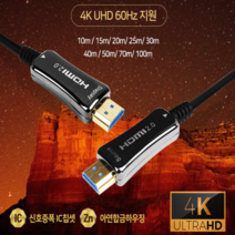 신길전자 HDMI 2.0 리피터 광 케이블 15M 모니터 연결선