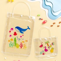 DIY스쿨 PVC 투명 비치백 여름 가방 꾸미기, 대형