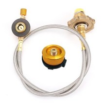 야외 캠핑 가스 스토브 어댑터 LPG 및 플랫 가스 탱크 연결 파이프 가스 충전 액세서리, CHINA, Asia0.6M Adapter