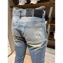 버커루 [2022 대박 특가전] 아주소량!!! [BUCKAROO JEANS] PREMIUM UP3 슬림 일자핏 바닐라틴 워싱 스크레치 포인티드 데님 청바지