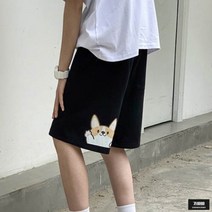 가바바 남성 반바지 시바견이 그려진 포인트 캐주얼 데일리 여름 반바지 G62179