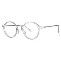 안경테 여자 남자 뿔테 투명 명품 티타늄 안경 53813 레트로 안티 블루 라이트 광학