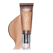 Revlon 포토레디 캔디드 글로우 모이스처 안티 폴루션 파운데이션 비타민 E 및 프릭클리 페어 오일 블루 라이트 차단 성분 함유 파라벤 프탈레이트 향료 없음 미디엄 베이지 22m