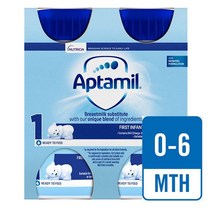 Aptamil 1 First Infant Milk Ready to Feed 압타밀 퍼스트 인팬트 밀크 액상분유 0-6개월 200ml 4개입 2팩