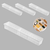 칸조절 서랍 싱크대서랍 정리함, 4개/7021 칸조절서랍정리함_투명_소형4개