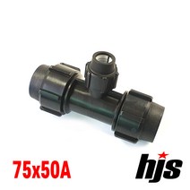 HJS PE 이경 티 75x50A (이경 T 나사조임식 75mm 50mm), 1개