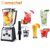 반달마켓 초고속 진공 블렌더 AMZCHEF 블렌더 믹서 쥬서 푸드 프로세서 아이스 스무디 메이커 헤비 듀티 20, 01 NY-8088MJD_01 EU