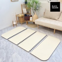 이디티씨 블랙스퀘어 런닝머신 실내자전거 헬스기구 운동기구 로잉머신 안마의자 층간소음 충격흡수 멀티매트 104cmx191cmx2.3cm 4p 1세트, 아이보리x 4p (총길이 191cm)