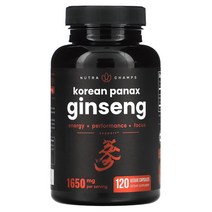 NutraChamps 한국산 인삼 825mg 베지 캡슐 120정
