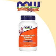 나우푸드 포스파티딜세린 딜세린 100mg 콜린 이노시톨 레시틴 60베지캡슐