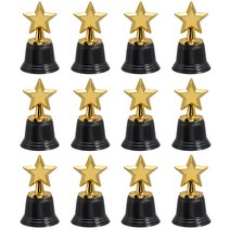 골든 컵 트로피 플라스틱 스타 수상 스포츠 위너 교육 소품 보상 상품 장난감 13cm 12 개, 한개옵션0