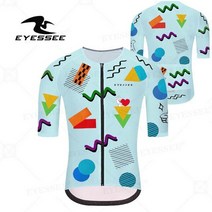 라이딩복 스파이더자전거의류 쫄쫄이 져지EYESSEE-2023 남성용 반팔 사이클링 저지 로드 자전거 셔츠 빠