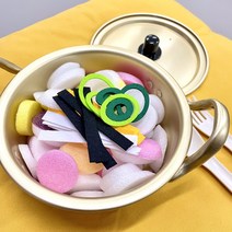 (떡국놀이세트) DIY/완제품 떡국교구 떡국만들기 설날놀이 어린이집 유치원 겨울교구 설날교구, DIY