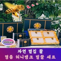 천연 꿀 선물세트 (300gx4세트) 벌집꿀 효능 토종 벌꿀 프로폴리스 아카시아, 아카시아 천연 벌꿀 2.4kg