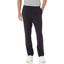 Skechers 남성용 고 워크 리차지 스트레이트 레그 팬츠 볼드 블랙