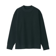 무인양품 MUJI 남녀공용 가볍고 형태가 유지되는 크루넥 와이드 스웨터 BAC34ZZZ