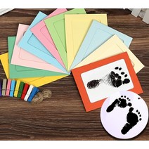 손발도장 신생아 하트손도장키트 기념일준비물, 원형도장(핑크)