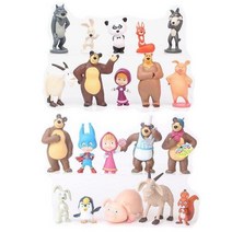 애니메이션 마샤와 곰 액션 피규어 컬렉션 모델 인형 장난감 장식 선물, 10Pcs style1