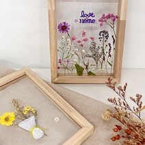 [오피스스쿨] 토단 원목 압화 아크릴 액자 만들기 1인세트 4종 택1 DIY 압화소품, 1인세트_블루계열(TDPF-15)