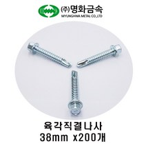 (주)명화금속 육각직결나사 판넬나사 38mm x200개