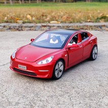주니지니네 1:32 테슬라 모델X 모델S 다이캐스트 자동차모형 장난감 미니카, Model3 레드