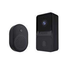 IoT Ai 인터폰 비디어폰 설치 교체 Smart Doorbell Outdoor Wireless Video Bell Camera Cloud Storage Inf, 01 Black