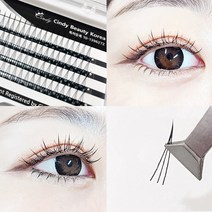 [미브린] A형 속눈썹 원조 세가닥 M3 미라클시리즈 세가닥 단품 - 특허제품 아이돌속눈썹 셀프속눈썹 인조속눈썹 부분속눈썹 가닥속눈썹, 1개, JC와 C의 중간컬-11mm