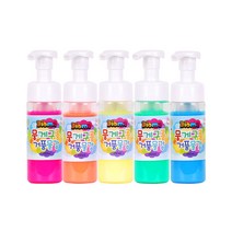 뭉게구름 거품물감 150ml 5색 / 키즈맘아트 거품 목욕 촉감 오감 발달 물감 미술 놀이 핑거페인트 유아 아기 어린이 버블 욕실 드로잉카페 키즈카페 집콕 엄마표미술 홈스쿨