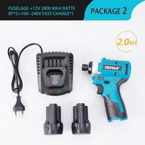 12v 무선 전기 스크루 드라이버 무선 전기 충격 드릴 120nm 조정 토크 드라이버 makita 배터리 diy 전동 공구, 2배터리 1충전기, 영국
