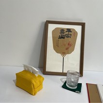 티슈케이스 패브릭 북유럽 레트로 소품 린넨 인테리어, 주황색