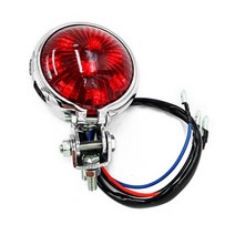 뉴바이크 오토바이 레드 12V LED 조절식 카페 레이서 스타일 스톱 테일 라이트 모터바이크, 03 D, 3D