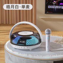 마이크 휴대용 노래방 블루투스 무선, 화이트