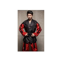 유도 도복 용품 5 성급 doboks 성인 남녀 태권도 코치 의류 긴팔 검정 빨강 디자인 유니폼