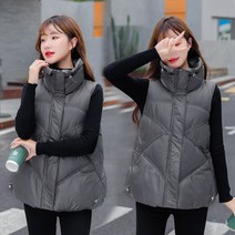 단톤조끼 여자 오버핏 무스탕 경량 홈쇼핑 패딩 조끼 니트 키작녀 데이트룩 따땃 빅사이즈 아우터