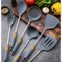 Ogfaour 냄비세트 테르펜 주방용품 식품안전등급 실리콘, T18-그레이 밥주걱, 기본