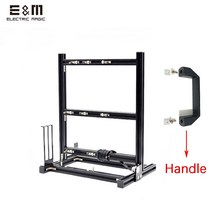 인터페이스 1394카드 미니 ATX MATX ITX DIY 케이스 휴대용 수직 PC 테스트 벤치 오픈 프레임 그래픽 카드 섀시 120/240/360w 수냉 팬 호환, 04 case and handle